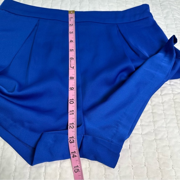 Missguided Casual Women's High Waist Royal Blue Neutral Shorts with Side Zipper - Picture 4 of 9